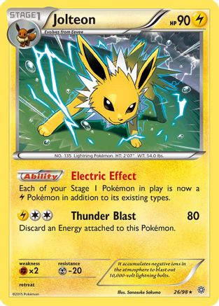 Jolteon 026/98 [XY  Ancient Origins]  - Reverse Holofoil