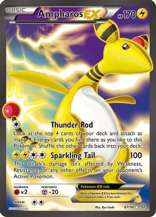 Ampharos EX (87 Full Art) 087/98 [XY  Ancient Origins]  - Holofoil