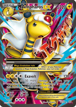 M Ampharos EX (88 Full Art) 088 [XY  Ancient Origins]  - Holofoil