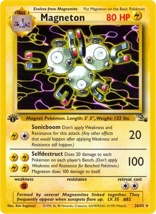 Magneton (26) 026/62 [Fossil]  - 1st Edition