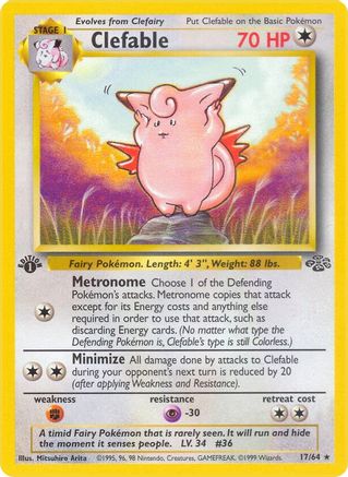 Clefable (17) 017/64 [Jungle]  - 1st Edition