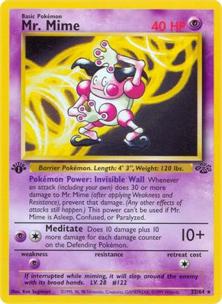 Mr. Mime (22) 022/64 [Jungle]  - 1st Edition