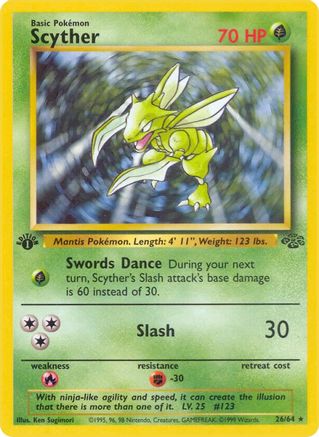 Scyther (26) 026/64 [Jungle]  - 1st Edition