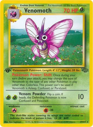 Venomoth (29) 029/64 [Jungle]  - 1st Edition