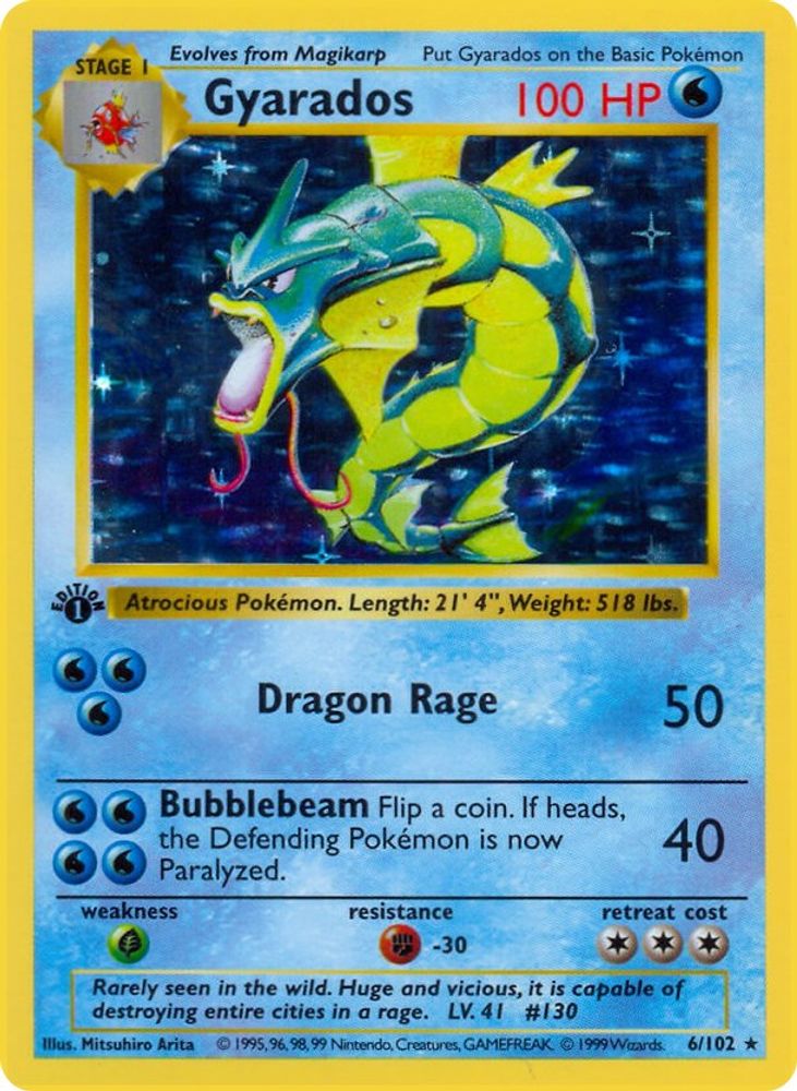 Gyarados 006/102 [Base Set Shadowless]  - Unlimited Holofoil