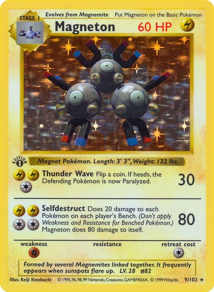 Magneton 009/102 [Base Set Shadowless]  - Unlimited Holofoil