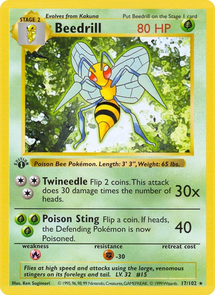 Beedrill 017/102 [Base Set Shadowless]  - Unlimited