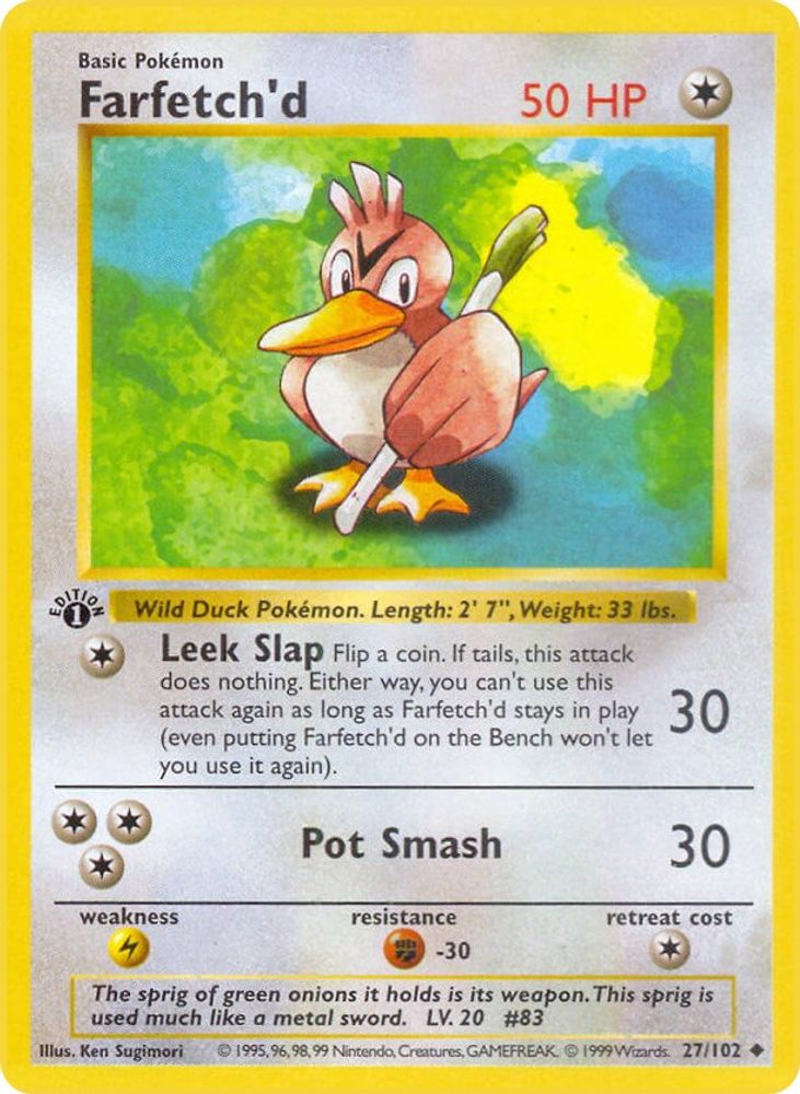 Farfetch'd 027/102 [Base Set Shadowless]  - Unlimited