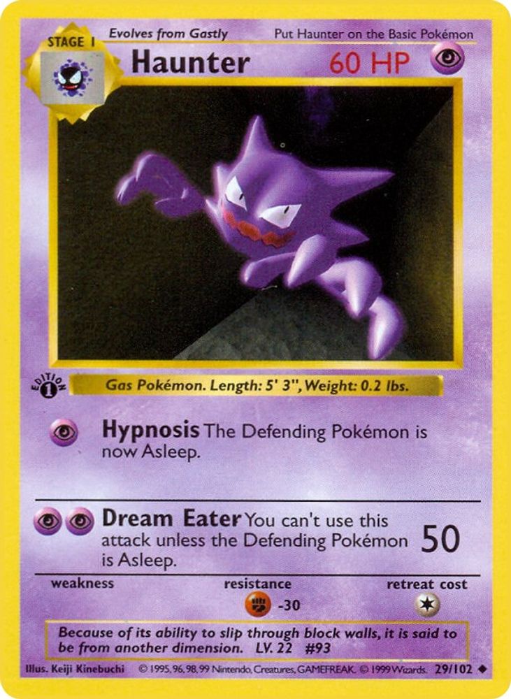 Haunter 029/102 [Base Set Shadowless]  - Unlimited