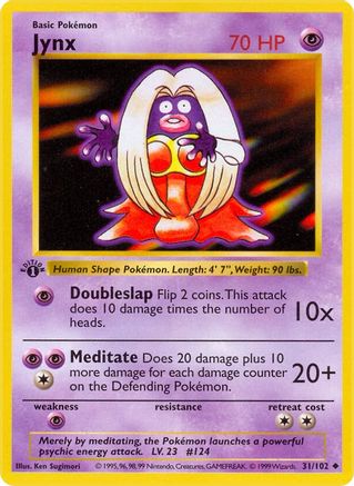 Jynx 031/102 [Base Set Shadowless]  - 1st Edition