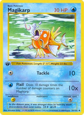 Magikarp 035/102 [Base Set Shadowless]  - 1st Edition