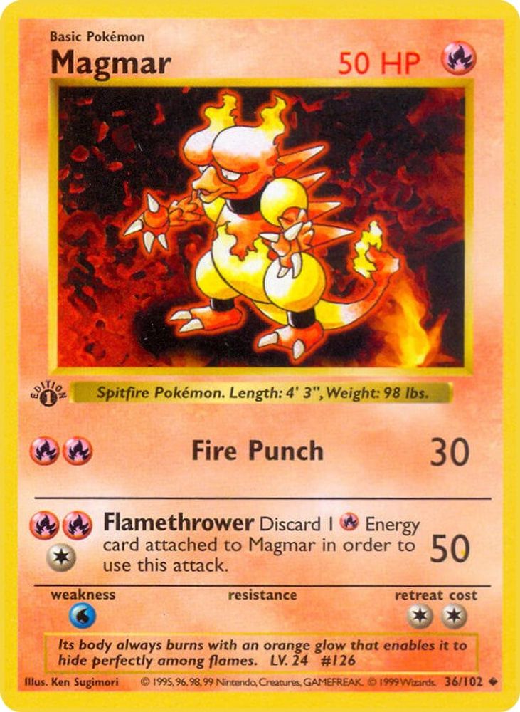 Magmar 036/102 [Base Set Shadowless]  - Unlimited