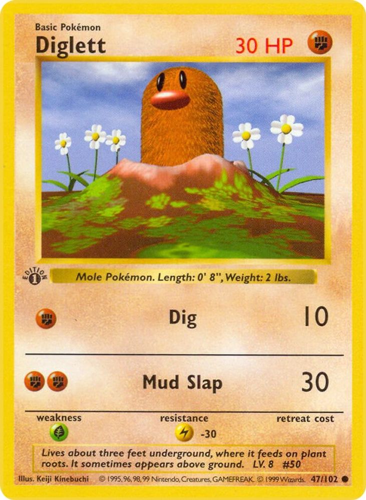 Diglett 047/102 [Base Set Shadowless]  - Unlimited