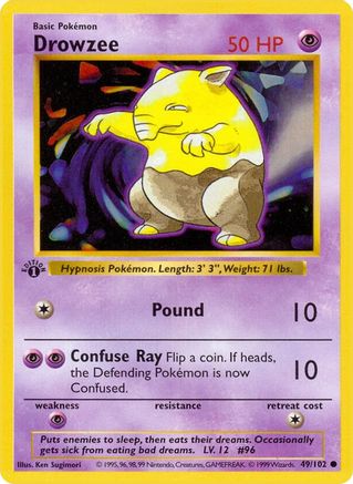 Drowzee 049/102 [Base Set Shadowless]  - 1st Edition