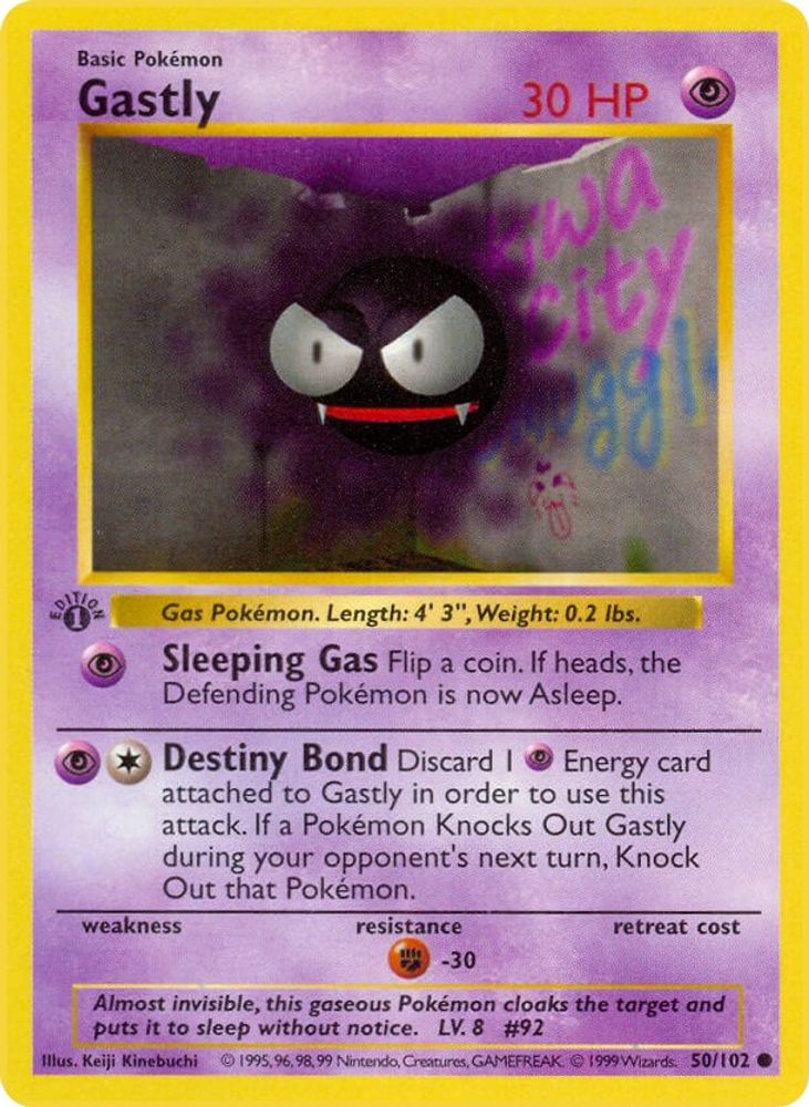 Gastly 050/102 [Base Set Shadowless]  - Unlimited