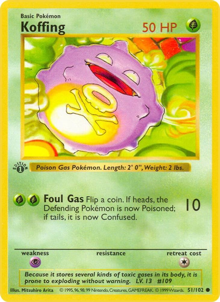 Koffing 051/102 [Base Set Shadowless]  - Unlimited