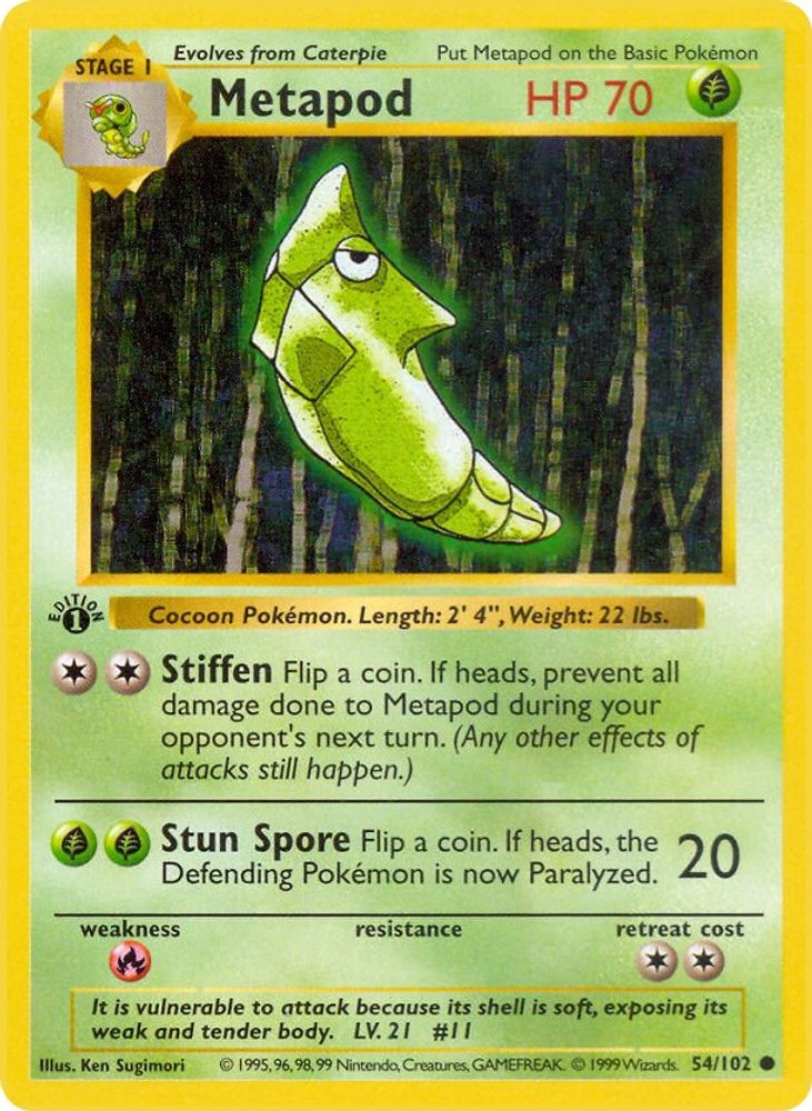 Metapod 054/102 [Base Set Shadowless]  - Unlimited