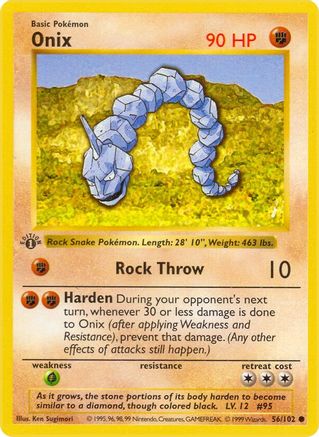 Onix 056/102 [Base Set Shadowless]  - 1st Edition