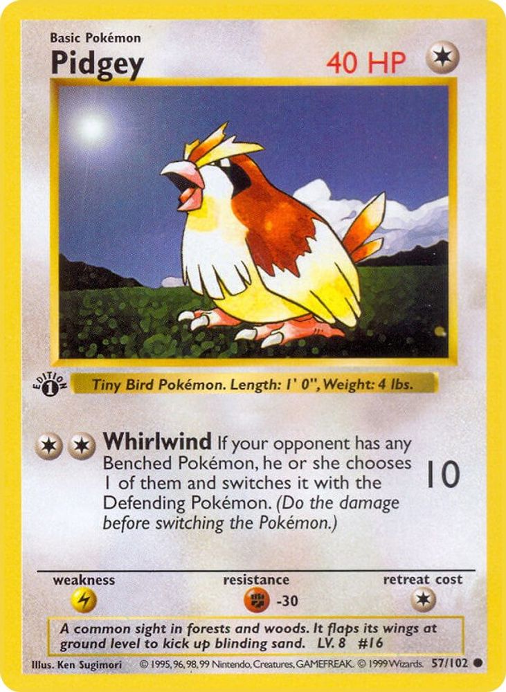 Pidgey 057/102 [Base Set Shadowless]  - Unlimited