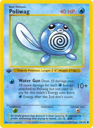 Poliwag 059/102 [Base Set Shadowless]  - 1st Edition