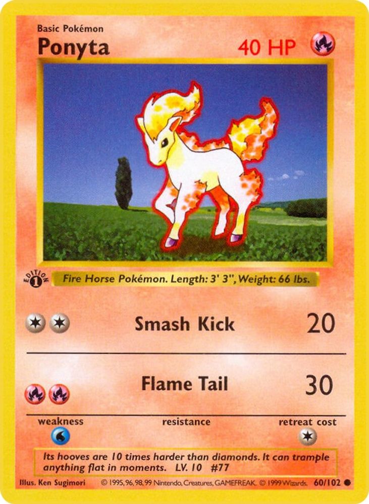 Ponyta 060/102 [Base Set Shadowless]  - Unlimited