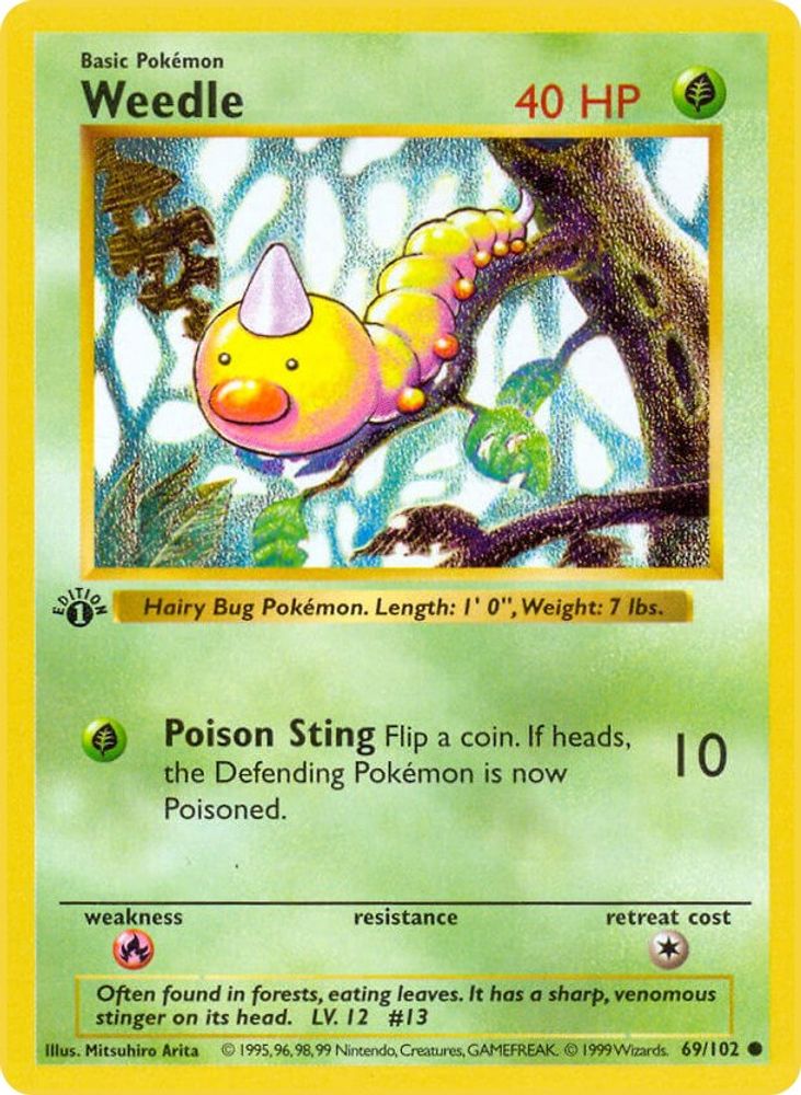 Weedle 069/102 [Base Set Shadowless]  - Unlimited