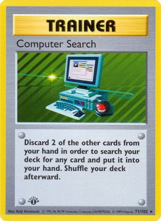 Computer Search 071/102 [Base Set Shadowless]  - 1st Edition