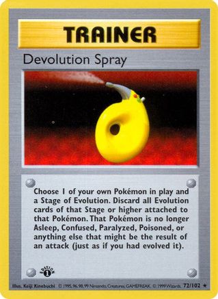 Devolution Spray 072/102 [Base Set Shadowless]  - 1st Edition