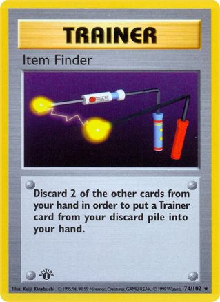 Item Finder 074/102 [Base Set Shadowless]  - 1st Edition