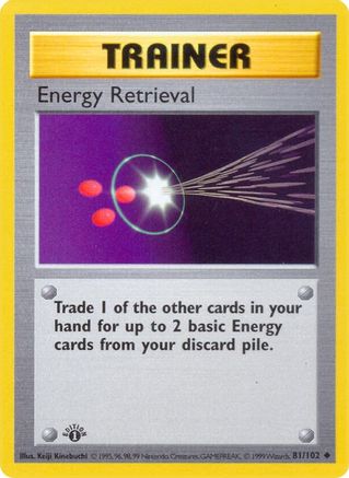 Energy Retrieval 081/102 [Base Set Shadowless]  - 1st Edition