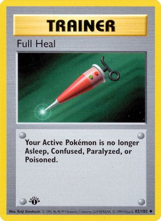 Full Heal 082/102 [Base Set Shadowless]  - 1st Edition