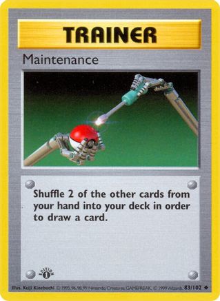 Maintenance 083/102 [Base Set Shadowless]  - 1st Edition