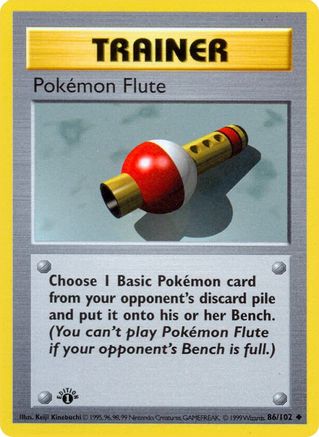 Pokemon Flute 086 [Base Set Shadowless]  - 1st Edition