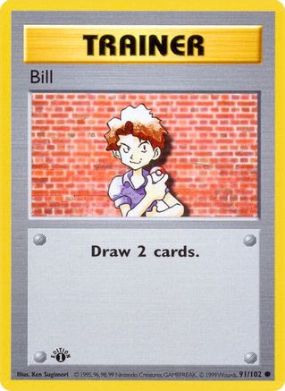 Bill 091/102 [Base Set Shadowless]  - 1st Edition