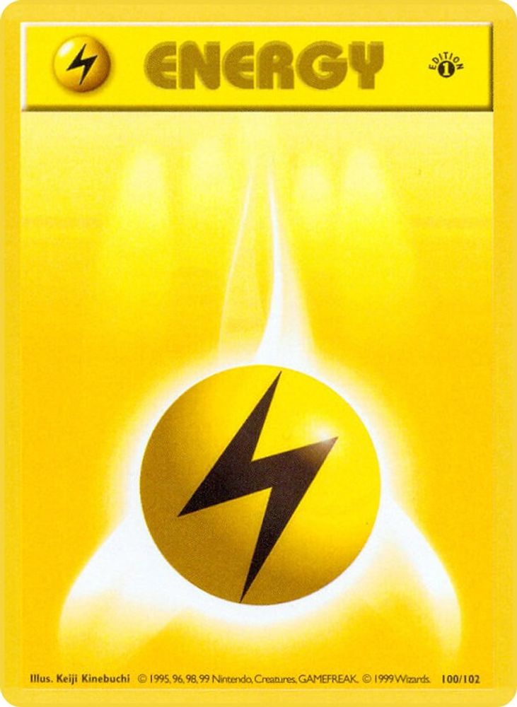 Lightning Energy 100/102 [Base Set Shadowless]  - Unlimited