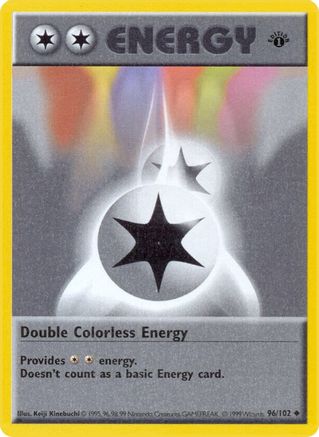 Double Colorless Energy 096/102 [Base Set Shadowless]  - 1st Edition