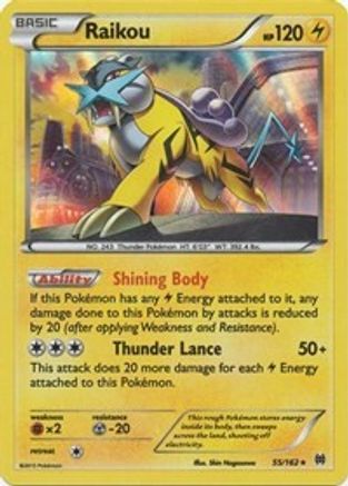 Raikou 055/162 [XY  BREAKthrough]  - Holofoil