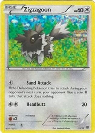 Zigzagoon 011/12 [McDonalds Promos 2015]  - Holofoil