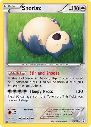 Snorlax 058/83 [Generations]  - Reverse Holofoil