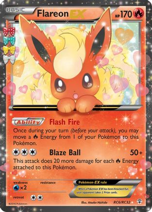 Flareon EX RC6/RC32 [Generations Radiant Collection]  - Holofoil