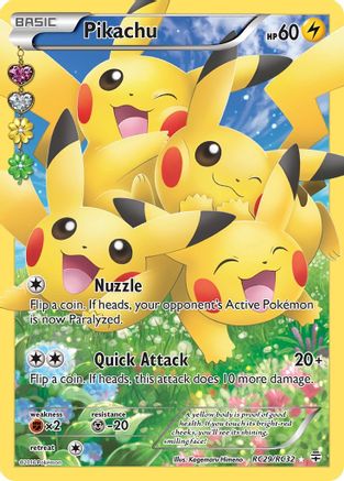 Pikachu (Full Art) RC29/RC32 [Generations Radiant Collection]  - Holofoil