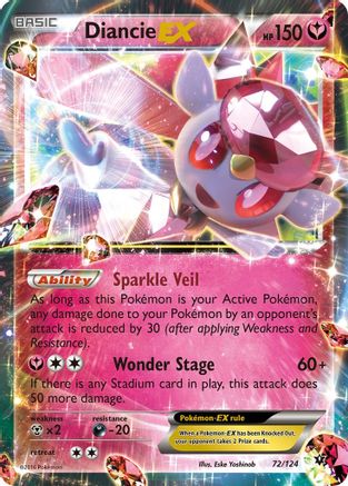 Diancie EX 072/124 [XY  Fates Collide]  - Holofoil