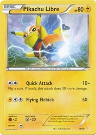 Pikachu Libre (14 014 [XY Trainer Kit Pikachu Libre & Suicune]
