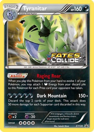 Tyranitar (Prerelease) XY130 [XY Promos]  - Holofoil
