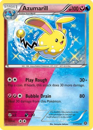 Azumarill 077/114 [XY  Steam Siege]  - Reverse Holofoil