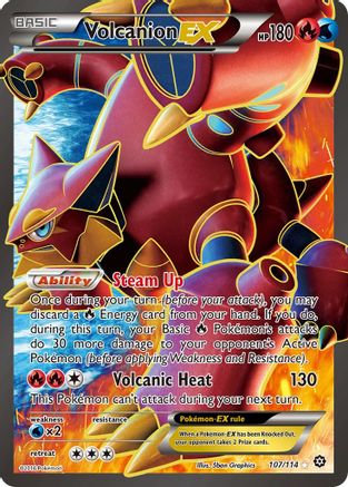Volcanion EX (Full Art) 107/114 [XY  Steam Siege]  - Holofoil