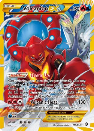 Volcanion EX (Secret) 115/114 [XY  Steam Siege]  - Holofoil