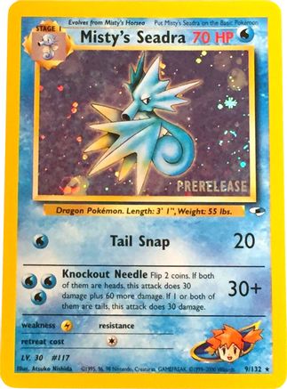 Misty's Seadra (Prerelease) 009/132 [WoTC Promo]  - Holofoil