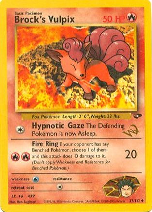 Brock's Vulpix [W Stamped] 037/132 [WoTC Promo]