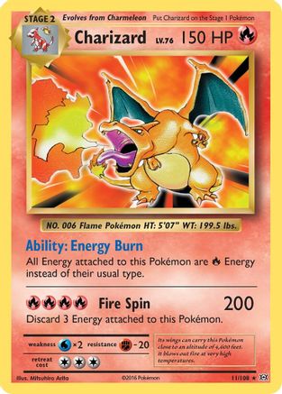 Charizard 011/108  - Holofoil